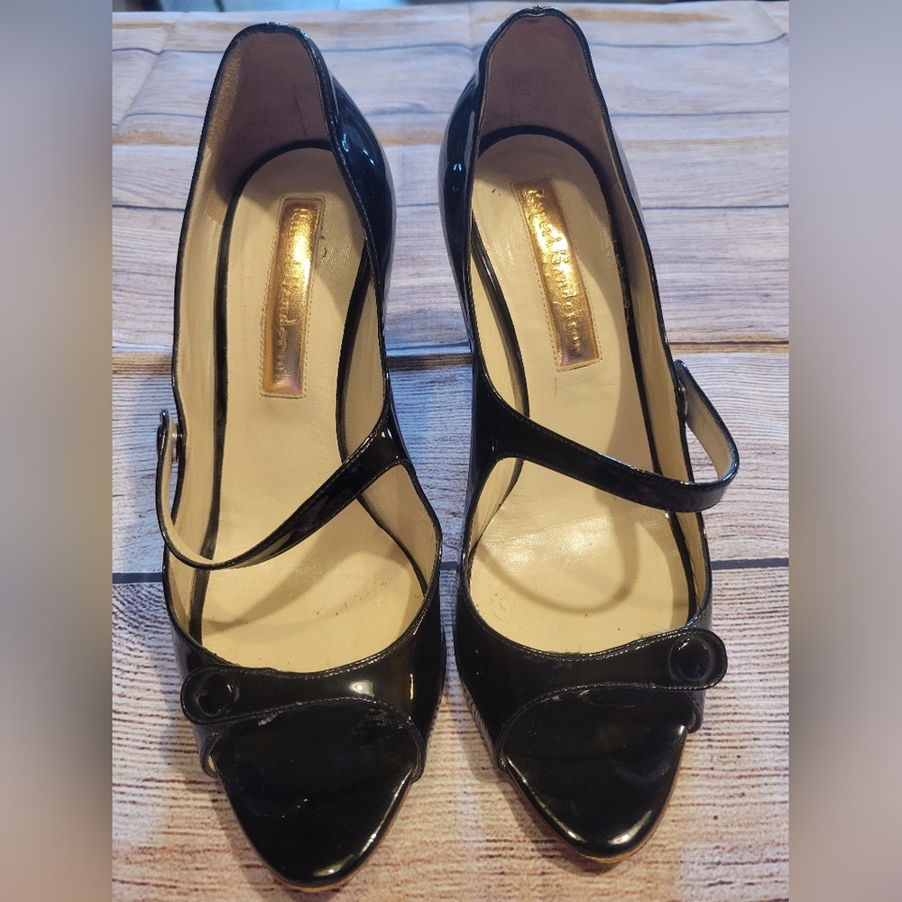 Black strappy heels